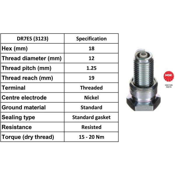 NGK NGK Spark Plug DR7ES Plugs [Box 10]